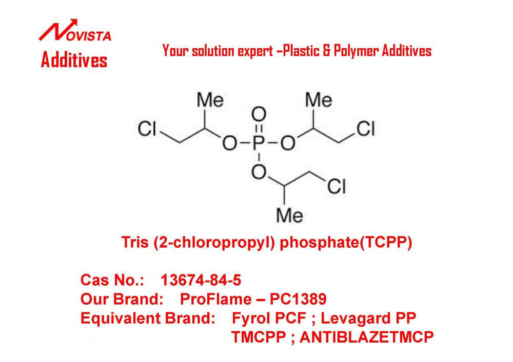 TCPP Tris(1-chloro-2-propyl) phosphate Tris(2-chloroisopropyl)phosphate Tris(2-chloroisopropyl)phosphate 13674-84-5 1244733-77-4